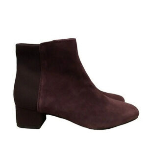 Clarks Charlti Valley Burgundy Red Heel Ankle Booties 8